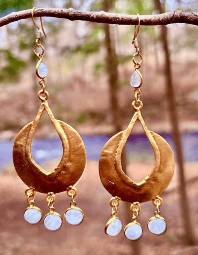 Lunarian Moon Stone Earrings