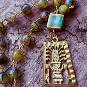 Serpentine Chibcha Prayer Hand Beads