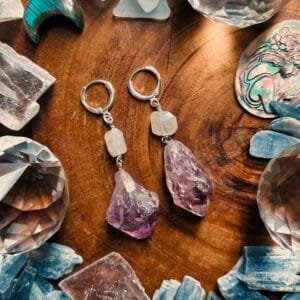 "Another Planet" Amethyst & Moonstone Ear Weights