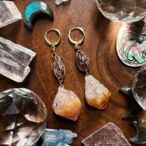 "Another Planet" Citrine Ear Weights