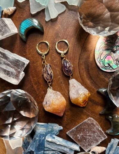 "Another Planet" Citrine Ear Weights