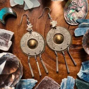 I Am The Sun Snake Vertebrae Earrings