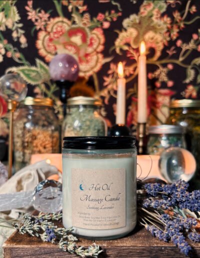 Soothing Lavender Hot Oil Massage Candle (8oz)
