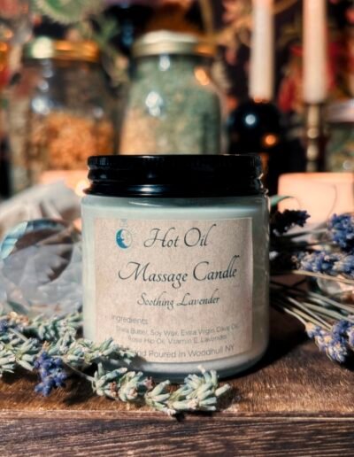 Soothing Lavender Hot Oil Massage Candle (4oz)