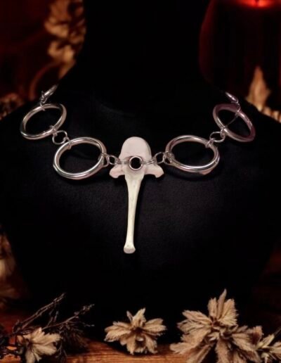Deer Vertebrae Siren Necklace