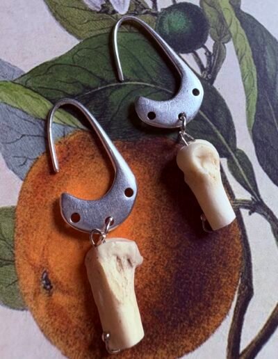 Fox Knuckle Bone Claw Earrings