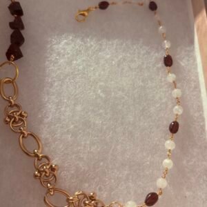 Lilith Stella Mia Moonstone & Garnet Necklace