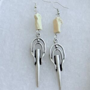 Coyote Knuckle Bone & Bulletine Earrings