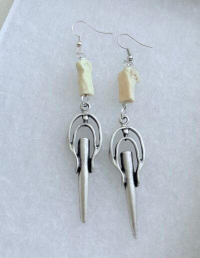Coyote Knuckle Bone & Bulletine Earrings