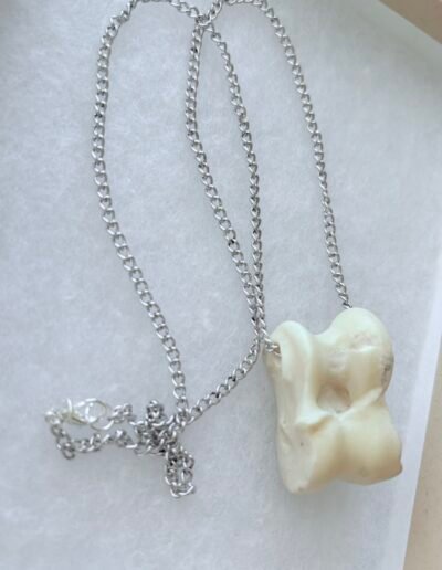 Deer Bone and Stainless Steel Chain