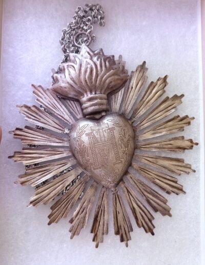 Mother Mary Pendant on Sterling Silver Chain