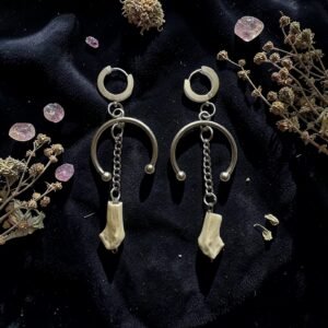 Coyote Bone and Stainless Steel Droplets