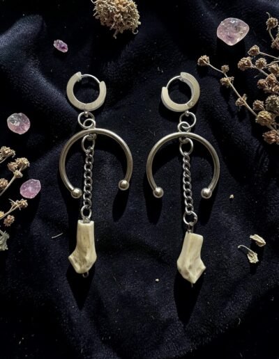 Coyote Bone and Stainless Steel Droplets