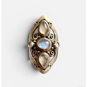 Moonstone 925 sterling silver babe size 7